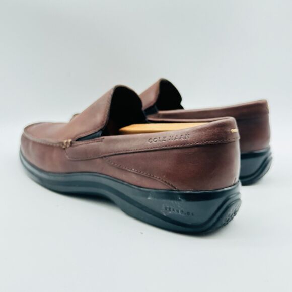 Cole Haan Shoes Mens 9 Brown Leather Loafers Moccasins VTG Casual Slip On - Picture 5 of 12